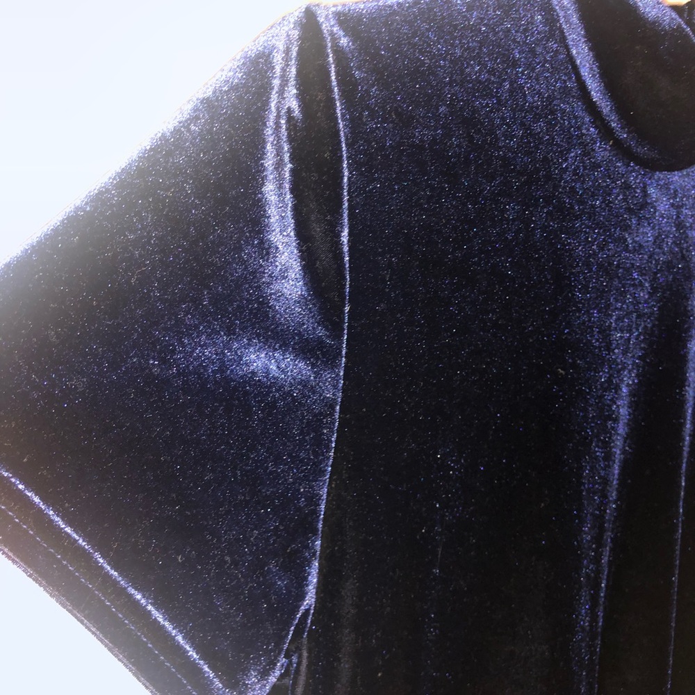Velvet dark blue dress